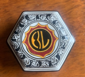 Pudriyel İznik Çini Altıgen Kutu