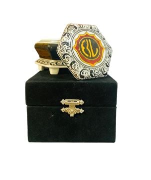 Pudriyel İznik Çini Altıgen Kutu