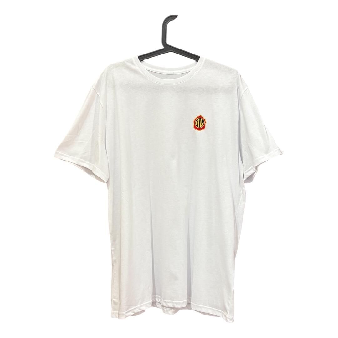 Logolu Tshirt - Beyaz Çap 5cm