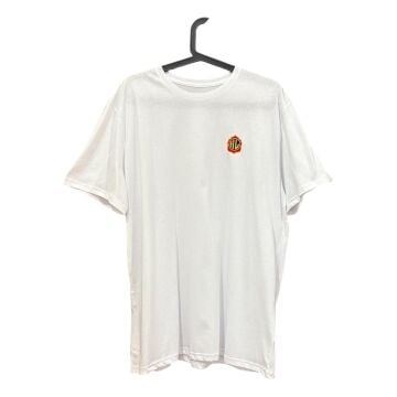 Logolu Tshirt - Beyaz Çap 5cm
